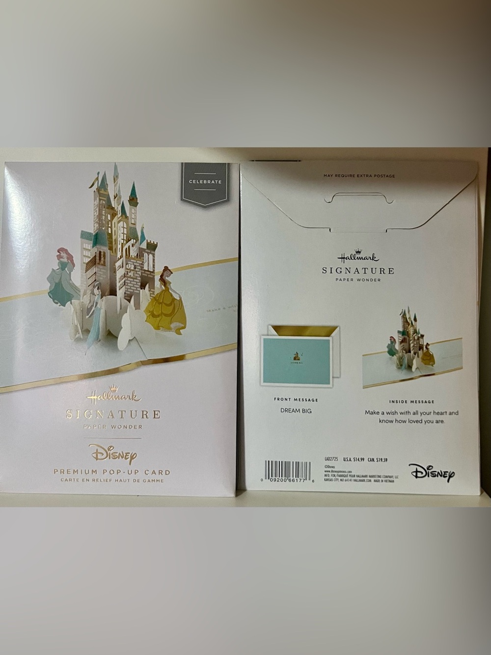 Disney2 Princess With Castle Cards Pop Up